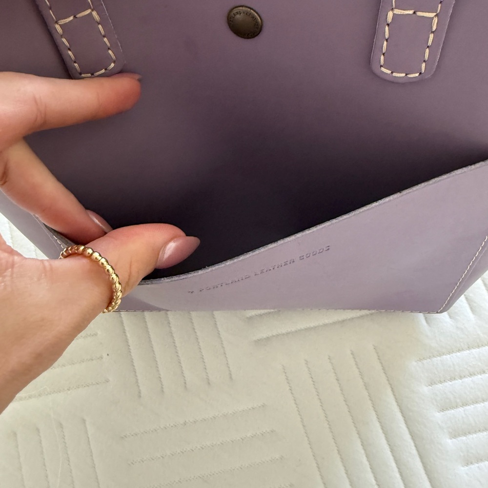 Purple Crossbody Tote Bag - Women's Shoulder Bag - Picture 12 of 16